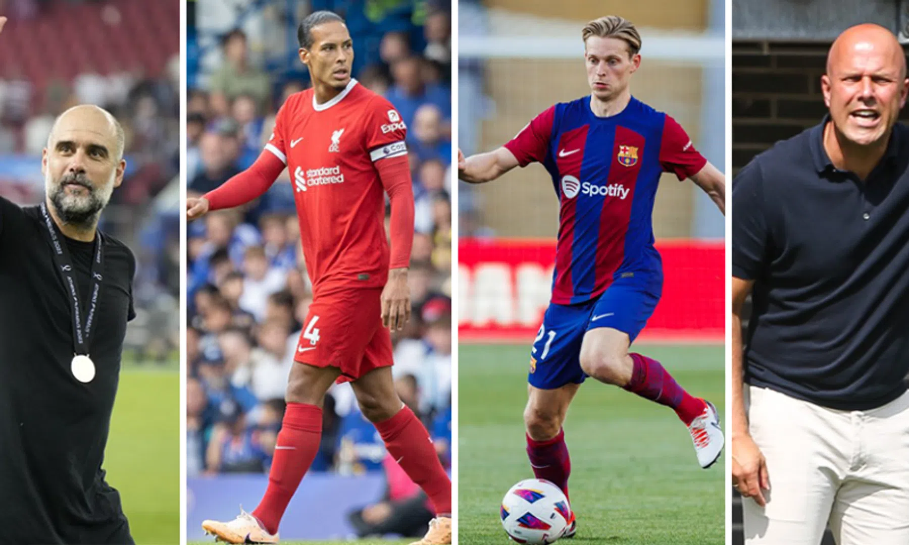 VN Langs de lijn: Van Dijk met rood naar de kant, De Jong scoort voor Barcelona