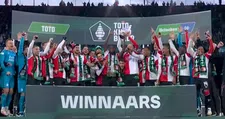 Thumbnail for article: Daar is de beker: Blinker reikt dennenappel uit aan Trauner, feest bij Feyenoord